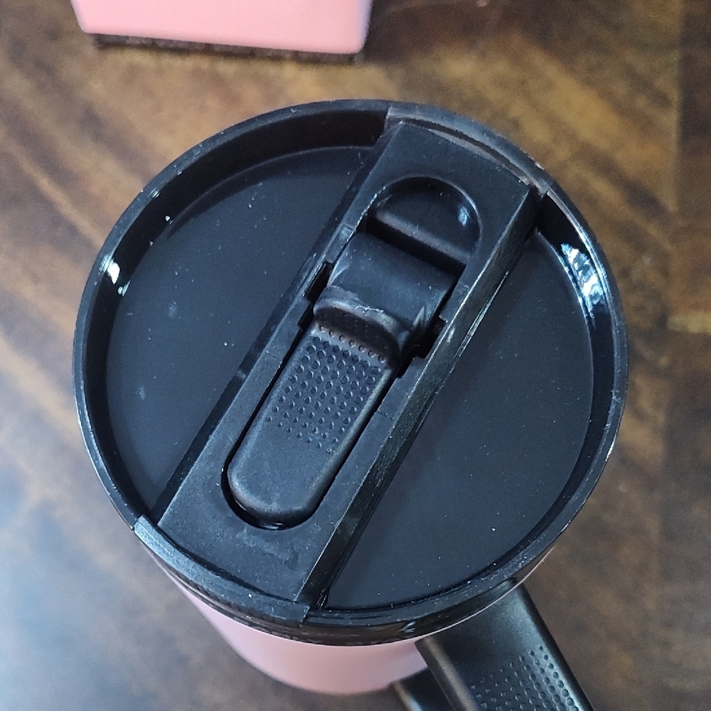Stanley Pink Travel Quencher with Black Handle - Picture 2 of 6
